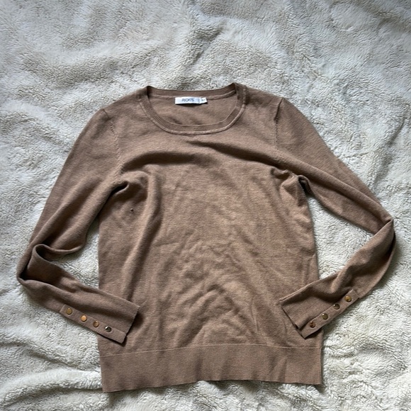 Ricki’s Brown Long Sleeve Top | Size S | Rose Gold Button Detail | - Picture 1 of 4